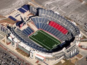 Estádios da Copa do Mundo 2026 - Vista aerea do Gillette Stadium
