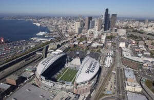 Estádios da Copa do Mundo 2026 - Vista aerea do Lumien Fild Stadium
