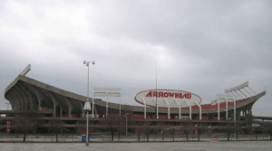 Estádios da Copa do Mundo 2026 - Vista exterior do Arrowhead Stadium