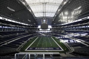 Estádios da Copa do Mundo 2026 - Vista interior do AT&T Stadium