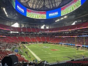 Estádios da Copa do Mundo 2026 - Vista interior do Mercedes Benz Stadium