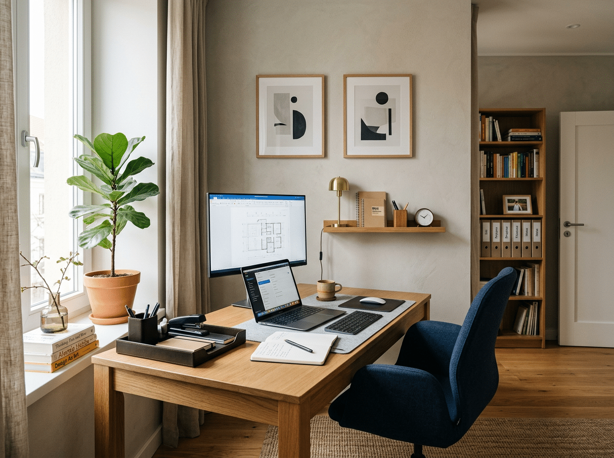 ARQUIMPACT ARQUITECTOS 34 Um home office em casa bem pensado começa muito antes da secretária