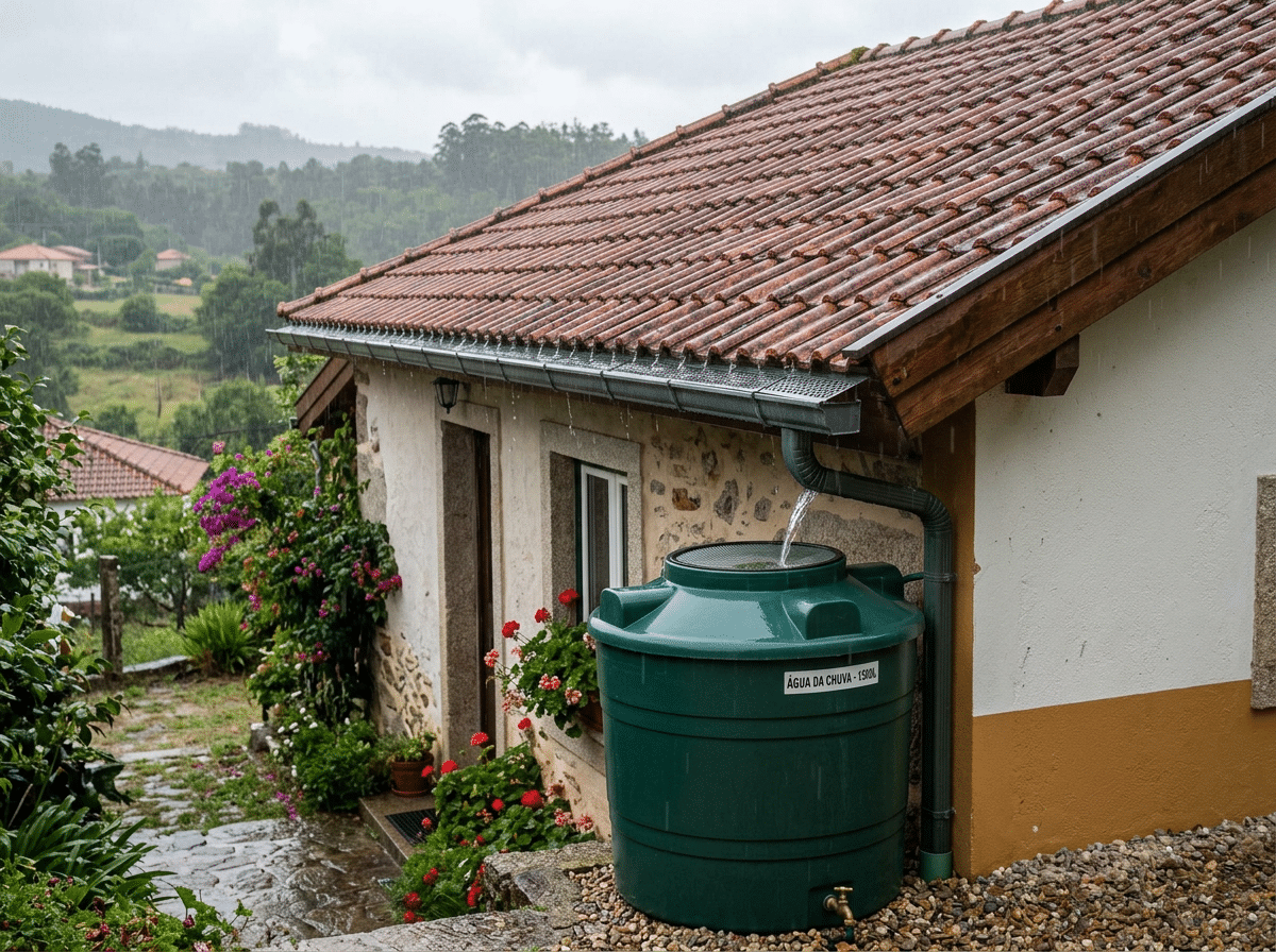 ARQUIMPACT ARQUITECTOS 34 A captação de água da chuva transforma um recurso sazonal em autonomia todo o ano.